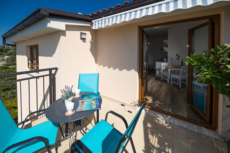 Terrasse de l'appartement A2167, Crikvenica, Croatie.