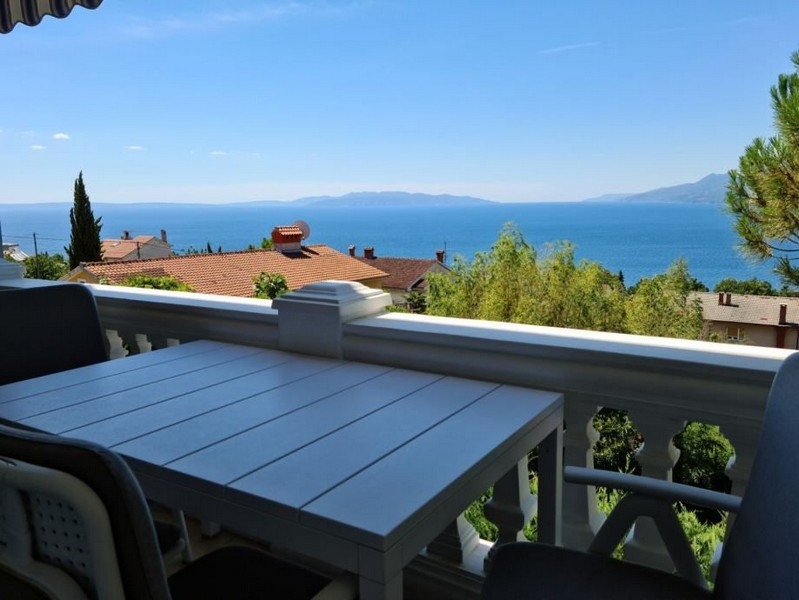 Terrasse avec vue sur la mer et la baie