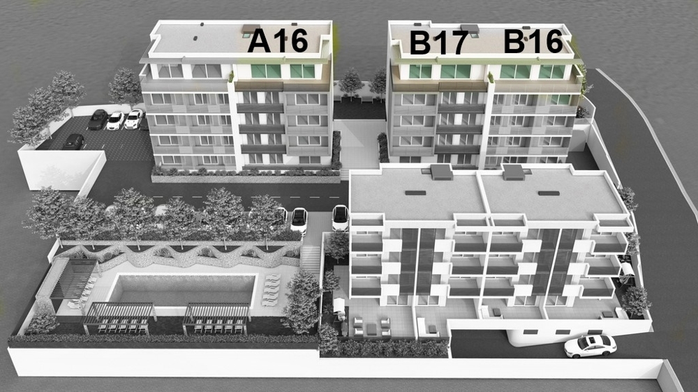 Plan de situation des bâtiments avec désignation des unités