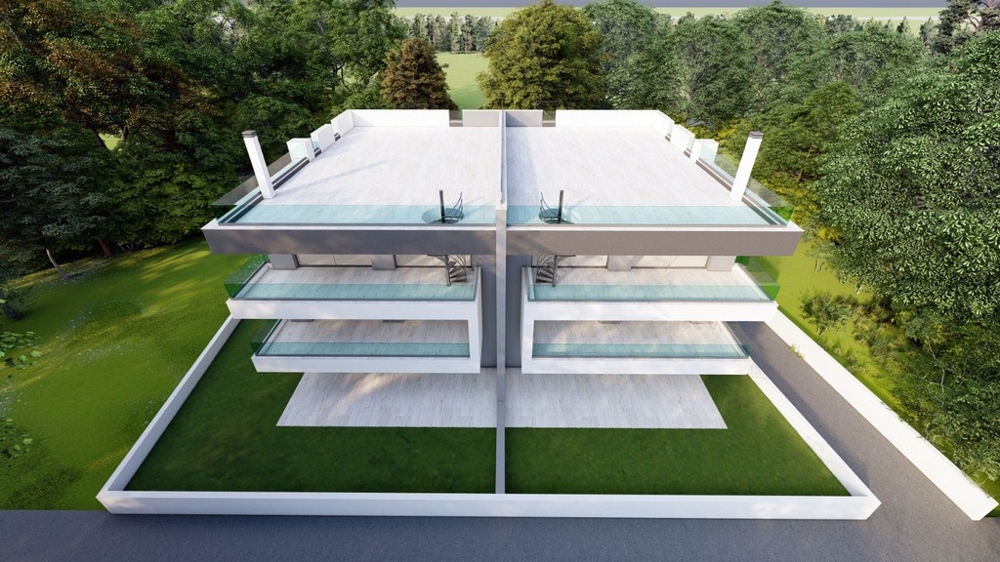Visualisation des toits-terrasses avec coins salon