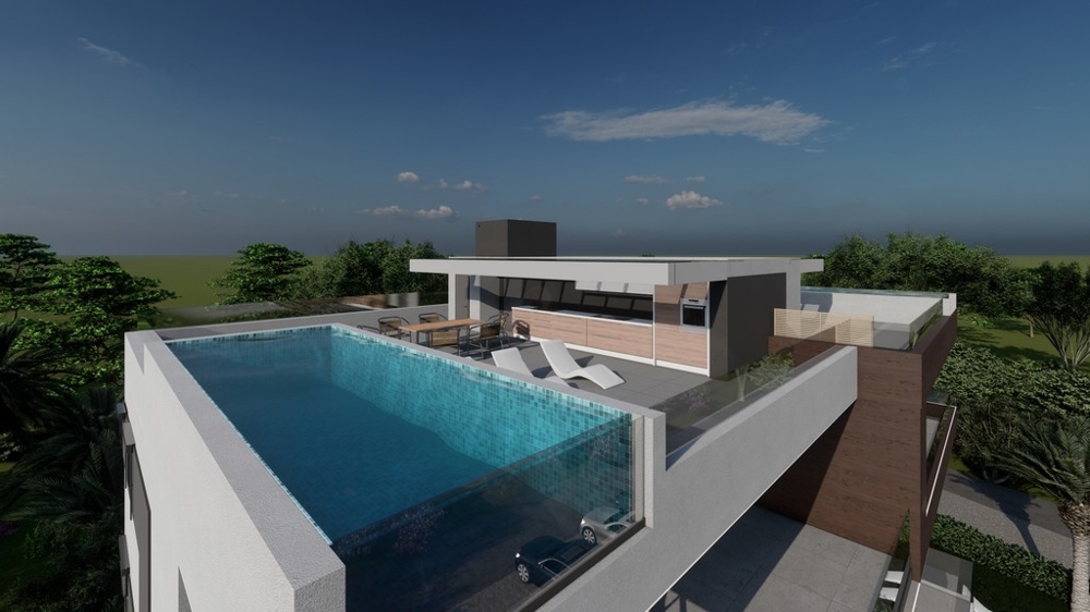 Penthouse avec piscine et toit-terrasse, bien A2795, Croatie.