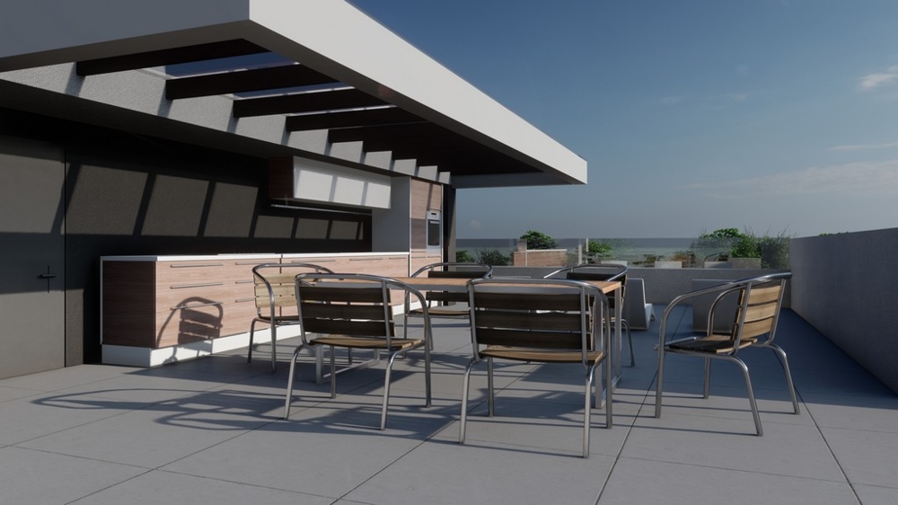 Toit-terrasse du penthouse A2795, en vente à Zaton, Croatie.