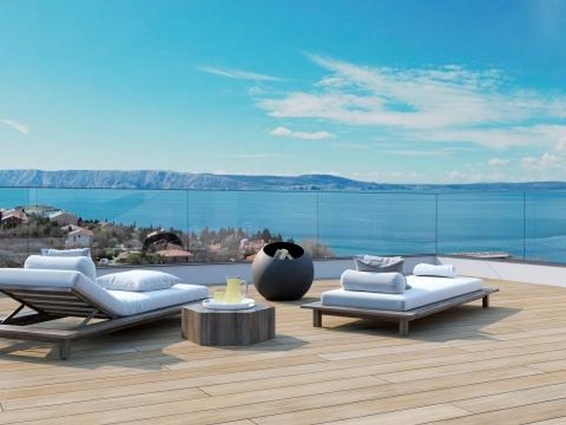 Toit-terrasse avec vue mer panoramique