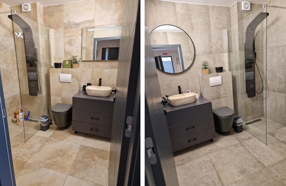 Salle de bains moderne avec douche