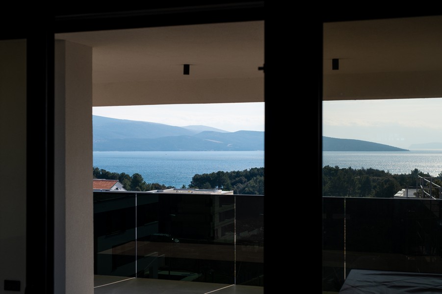 Vue mer depuis la terrasse du bien A3335 en Croatie.