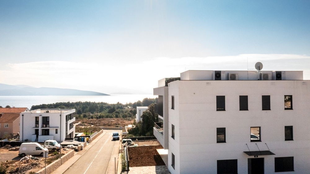 Appartement neuf à vendre sur l'île de Krk en Croatie.