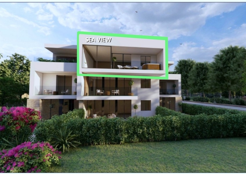 Appartement neuf moderne avec vue sur la mer à vendre.