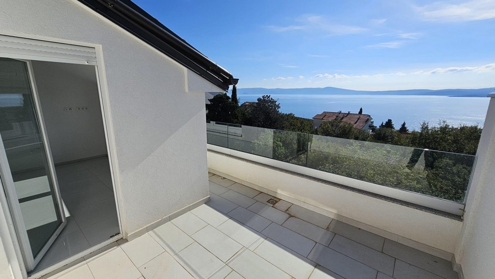 Belle vue mer depuis la terrasse du bien A3499 en Croatie.
