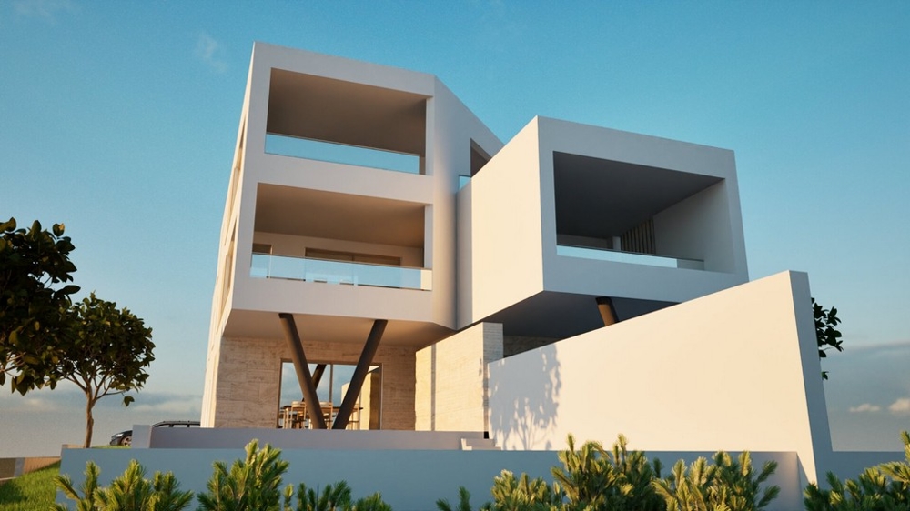 Visualisation de l'immeuble neuf achevé avec penthouse à Vodice - A3577.