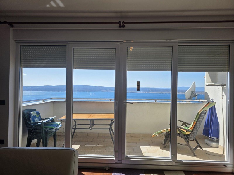 Vue mer depuis le séjour du bien A3596 près de Crikvenica, Golfe du Kvarner.