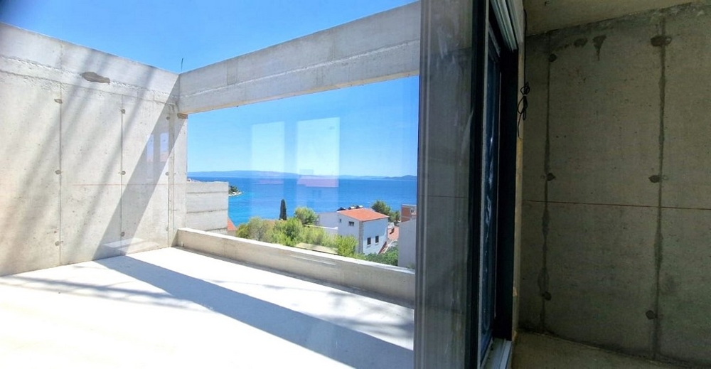 Vue mer depuis la terrasse du bien A3605 en Croatie.
