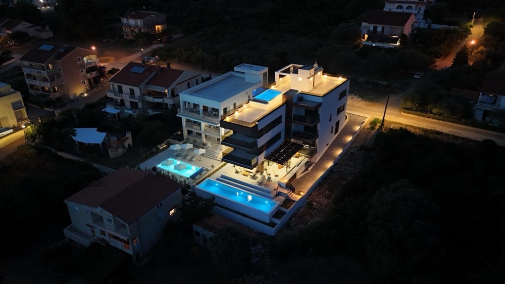 Vue mer depuis la pièce inachevée du bien A3618 près de Zadar.