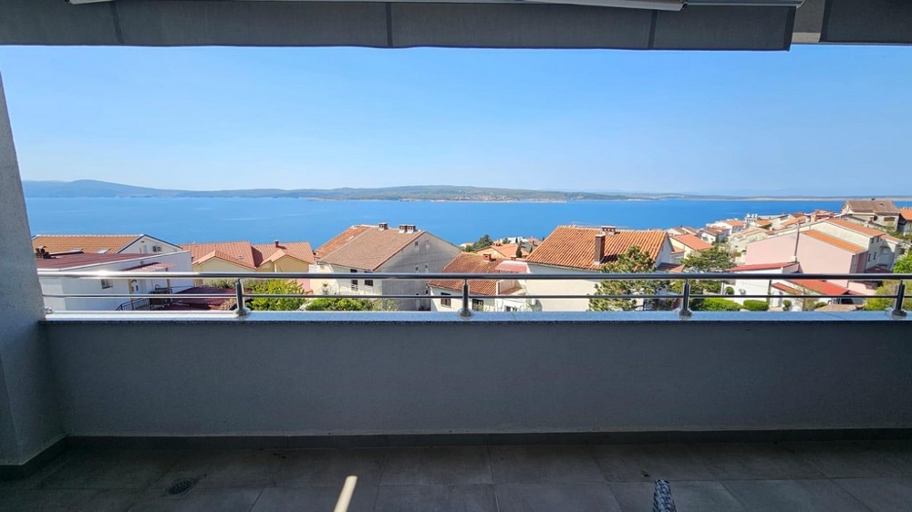 Terrasse avec belle vue mer - bien A3627 en Croatie.
