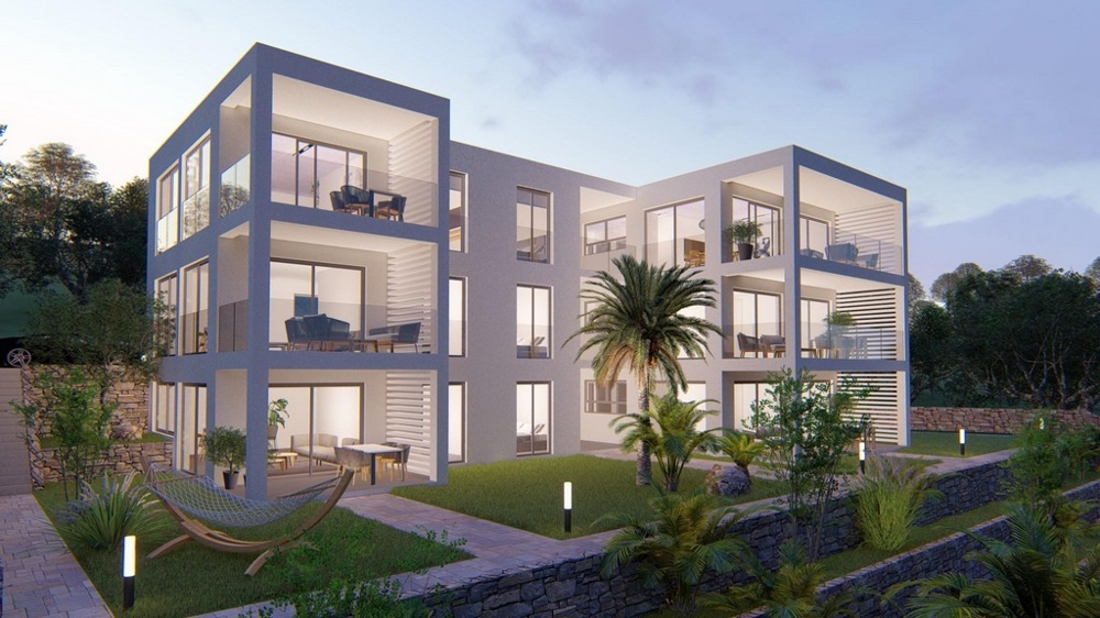 Visualisation des appartements neufs avec loggias et palmier