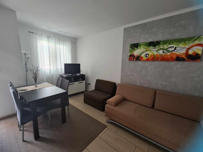 Séjour avec table à manger et TV