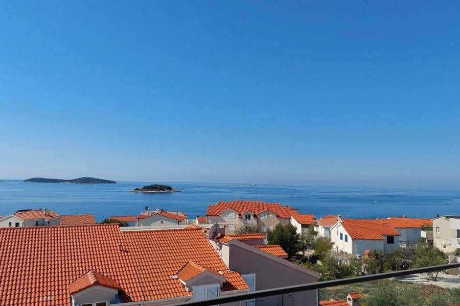 Vue mer de l'appartement A3878, à vendre à Rogoznica, Croatie - Panorama Scouting.