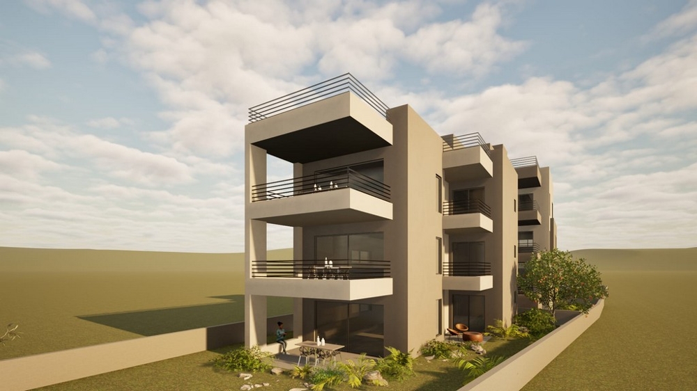 Immeuble neuf moderne avec balcons et terrasses en Croatie