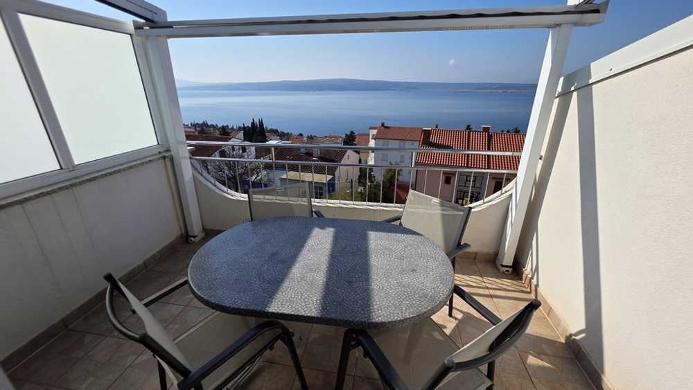 Vue mer depuis le balcon du bien A3902 à Dramalj, Crikvenica.