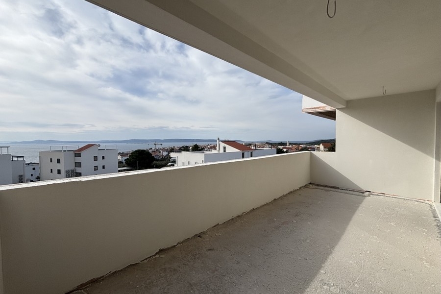 Vue mer de l'appartement A3919 sur Ciovo en Croatie.