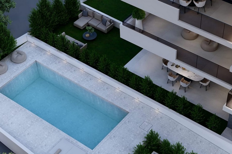 Vue sur la piscine