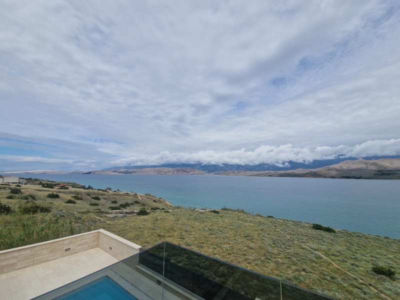 Vue mer de l'appartement A3949 sur Pag en Croatie.
