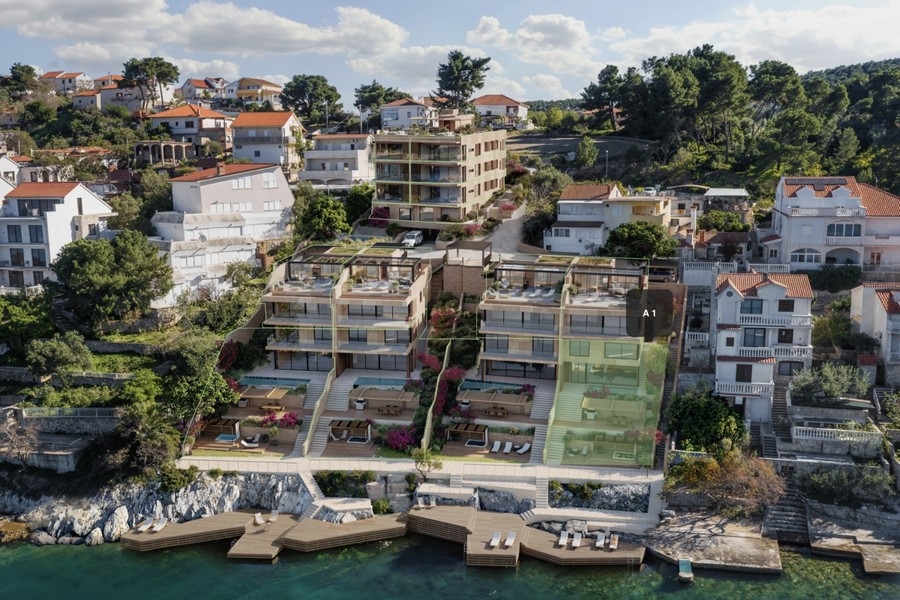 Appartements de luxe directement au bord de la mer sur Ciovo