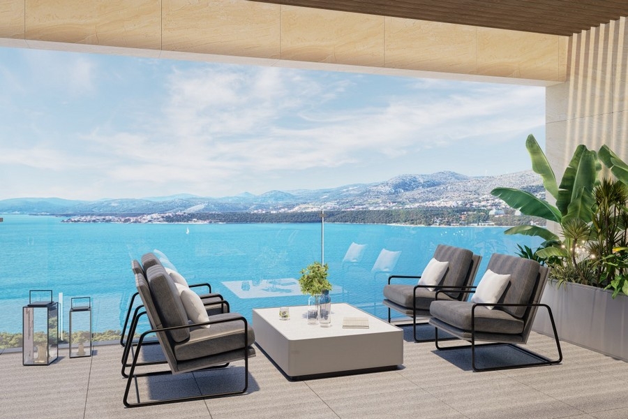 Appartement de luxe avec vue mer et terrasse sur Ciovo