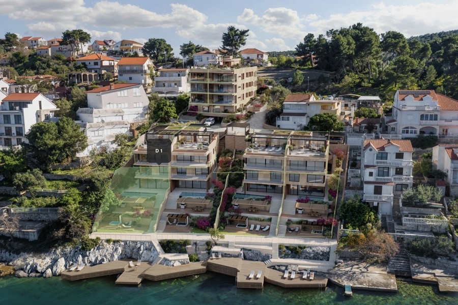 Appartements de luxe directement au bord de la mer en Dalmatie