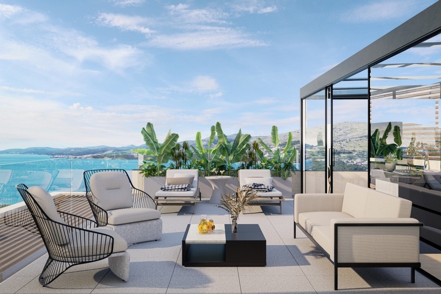 Toit-terrasse avec vue mer Croatie