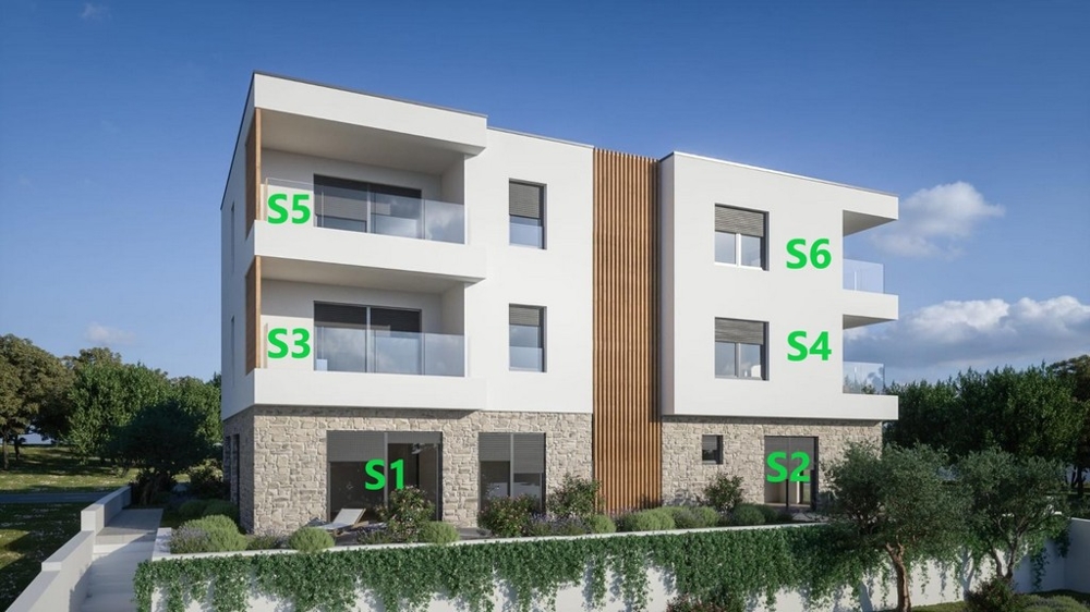 Résidence avec appartements S1 à S6 en Dalmatie