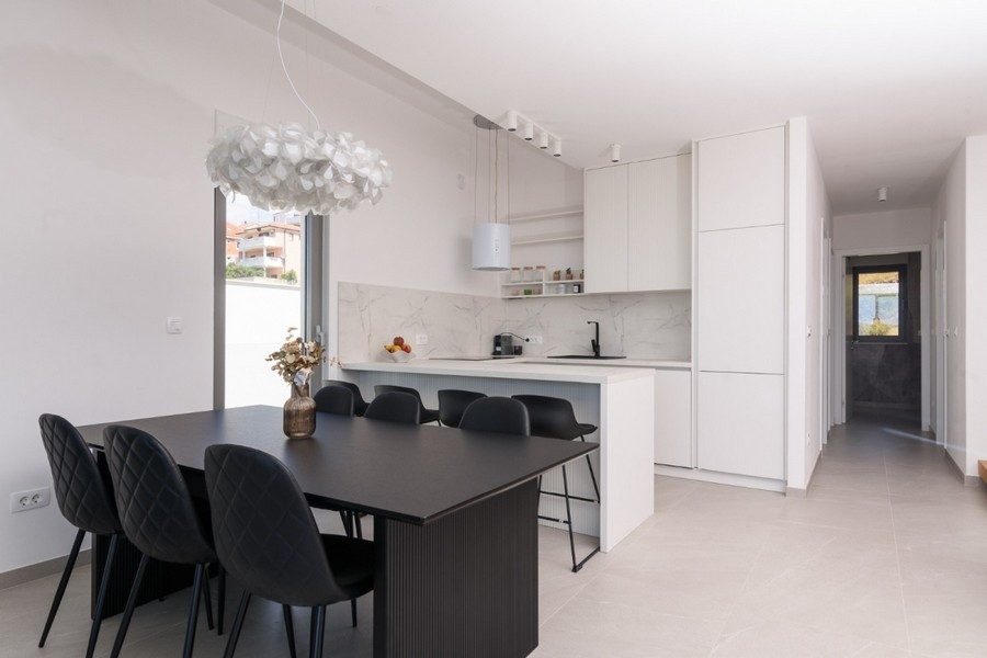 Cuisine moderne avec concept ouvert