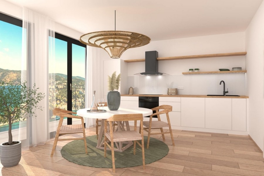 Cuisine moderne avec concept ouvert en Croatie