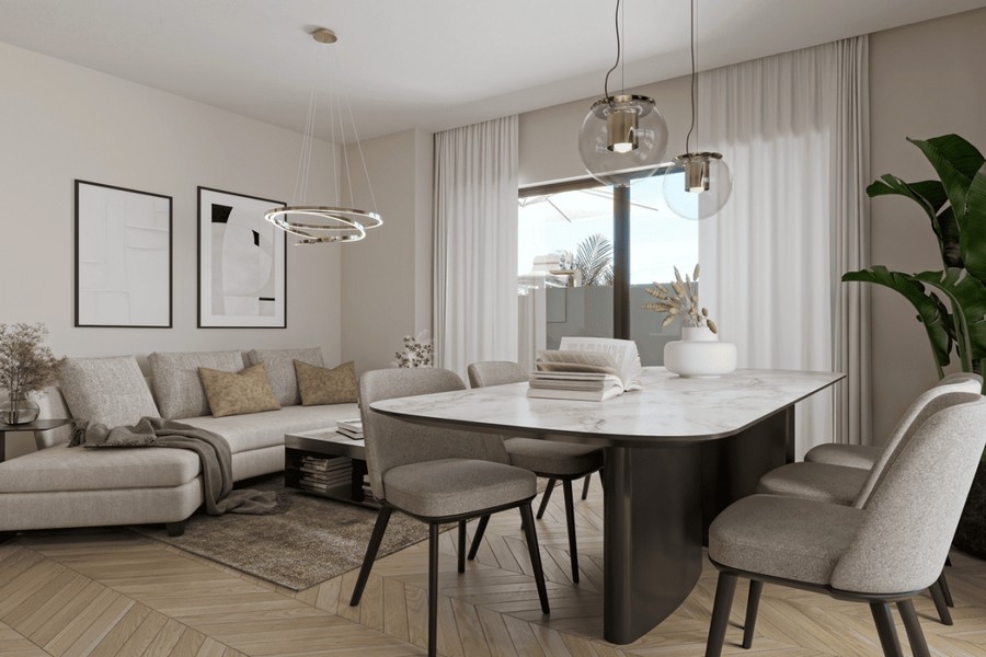 Séjour clair avec décoration moderne