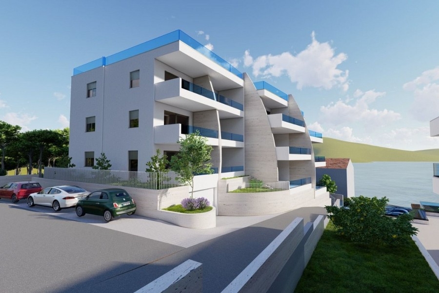 Vue extérieure de l'immeuble d'habitation moderne en Croatie
