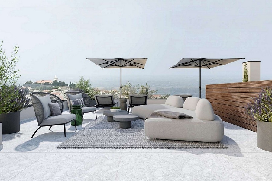 Solarium avec vue mer à Primosten
