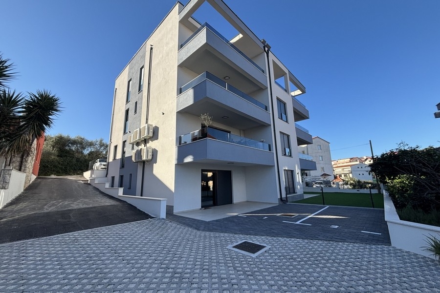 Vue extérieure de l'immeuble d'habitation
