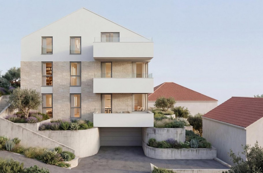 Immeuble neuf moderne avec penthouse à Jezera en Croatie