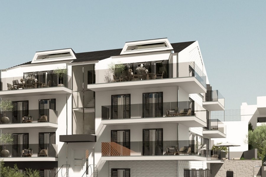 Immeuble moderne avec terrasses sur Ciovo
