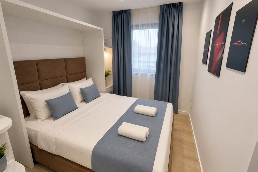 Chambre avec lit double
