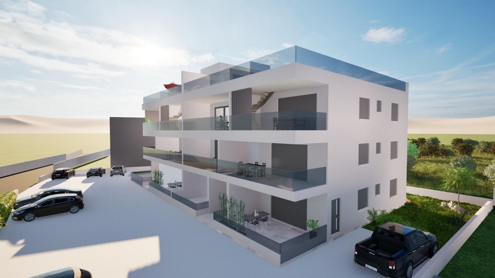 Visualisation de la construction neuve de douze appartements à Srima