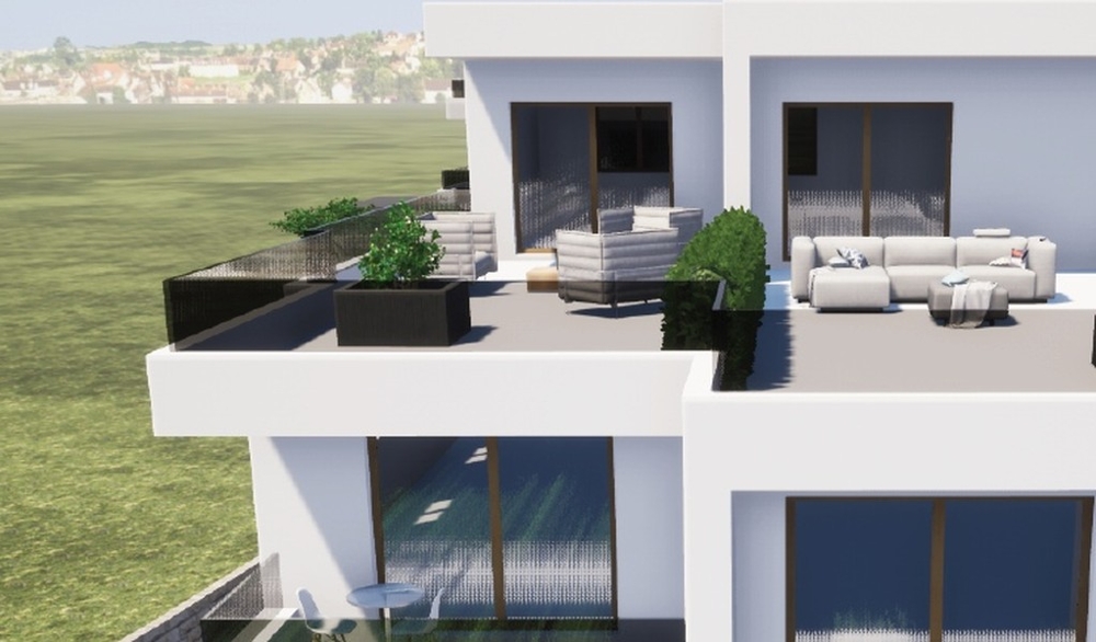 Toit-terrasse avec cuisine d'été et lounge à Tribunj