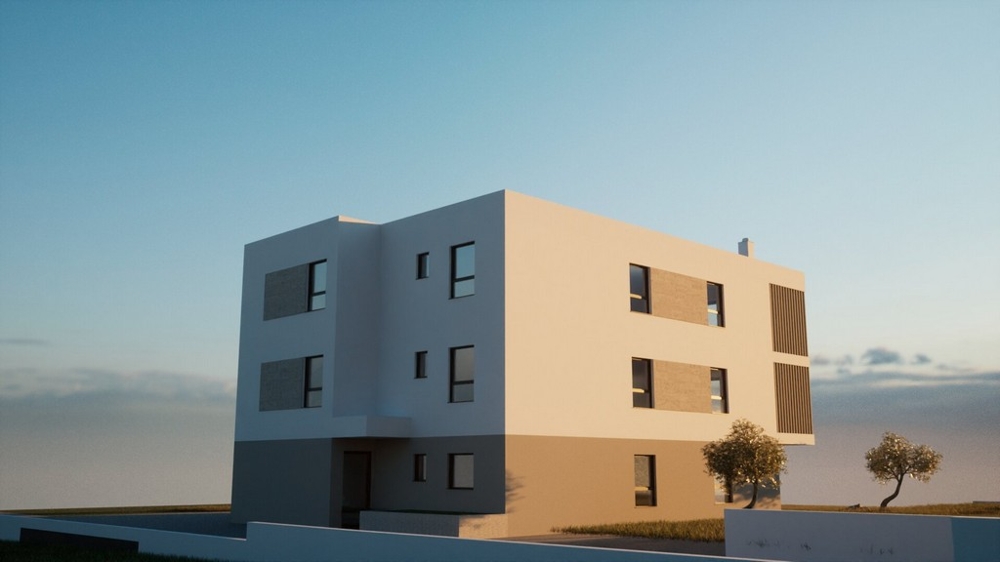 Arrière de l'immeuble avec entrée