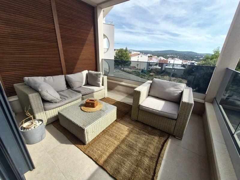 Terrasse avec mobilier lounge