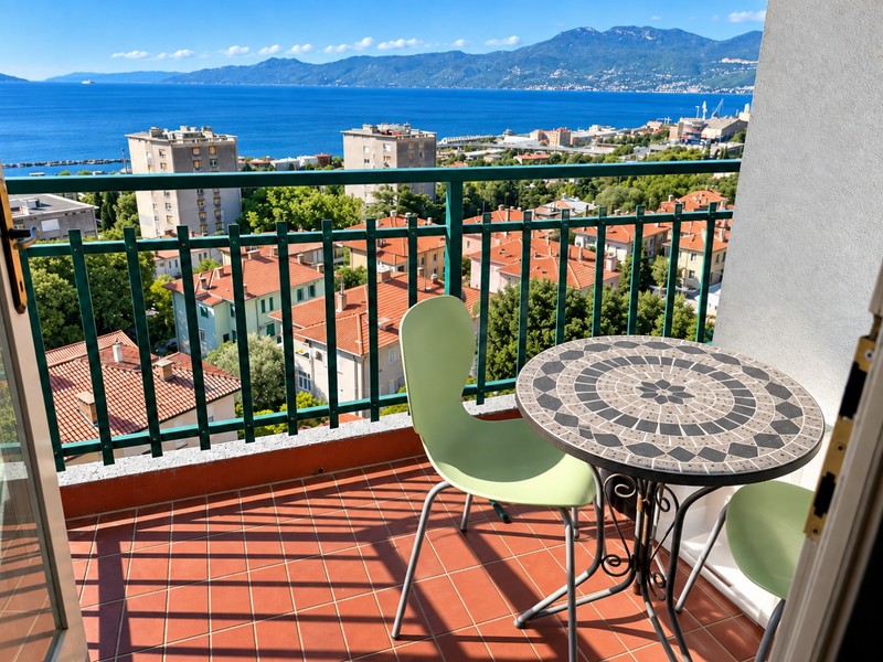 Appartement avec balcon et vue mer à Rijeka