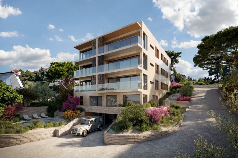 Immeuble arrière avec accès au garage