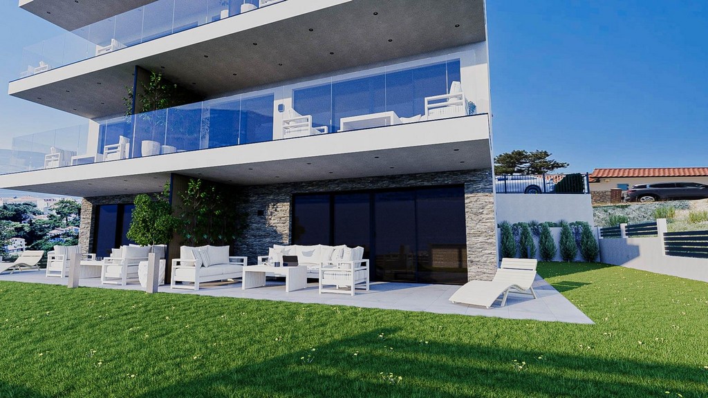 Jardin avec espace détente au rez-de-chaussée