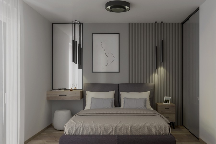 Chambre avec grand lit double