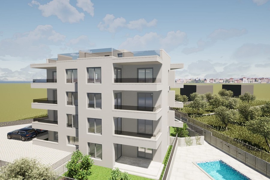Appartement neuf avec terrasse sud sur l'île de Ciovo