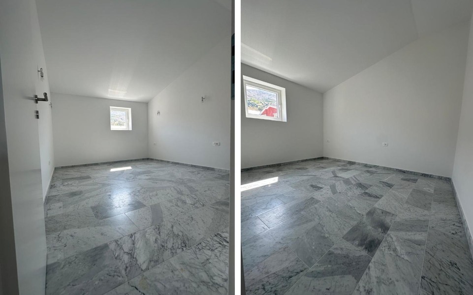 Chambre avec sol en marbre clair