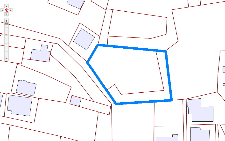 La forme du terrain à vendre près de Rogoznica